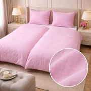 Lenvászon ágyneműhuzat rózsaszín 140x200cm+90x70cm TiaHome
