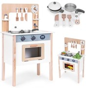 Gyerek fa konyha Ökojátékok kiegészítőkkel fehér
