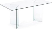 Étkezőasztal üveg asztallappal 90x200 cm Burano – Kave Home