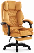 Ergonomikus irodai szék HC-1031 lábtartóval - mustársárga színben