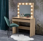 Hollywood artisan tölgy fésülködő/sminkasztal