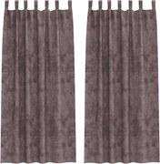 vidaXL Bársonyfüggönyök függönyökkel 2 pcs Barna 225 x 140 cm Bársony