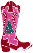 Buklé díszpárna karácsonyi mintával 48x35 cm Santa's Howdy Christmas Boot – Catherine Lansfield