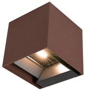 LED Napelemes érzékelős fali lámpa LED/9W/3,7V IP65 4000K barna