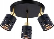 Mennyezeti lámpa Fali lámpa Led csillár 3x E27 lámpatest Loft fekete arany