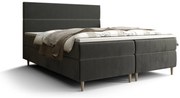 Franciaágy  Boxspring 140 cm Flu (sötétszürke) (matraccal és tárolóhellyel). 1046534
