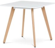 Autronic Étkezőasztal 80x74 cm MDF matt fehér DT-312 WT