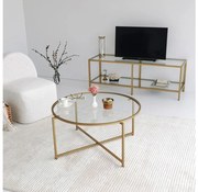 Kávésasztal GOLD SUN 40x83 cm arany