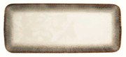 Porcelán hosszúkás asztali kínáló tál 36x16 cm barna Easy Life NUANCES Brown