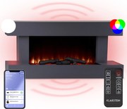 Klarstein Studio Light & Fire 1, Smart, kandalló, 1000/2000 W, MDF, WiFi Control