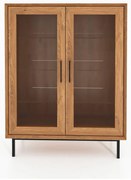 Natúr színű tölgyfa tálalószekrény 97x125 cm Abies – The Beds