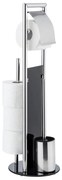 WENKO 24075800 - WC szett RAVINA 20x707 cm rozsdamentes acél/ezüst/fekete