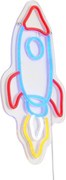 Neon fali lámpa, többszínű, LED-del - Rocket