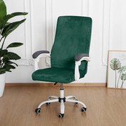 ForgószékHuzat (S-es, bársonyos, 1 részes, sötétzöld)