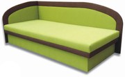 Egyszemélyes ágy (dívány) 80 cm Melvin (Devon 001 zöld + Devon 009 barna) (B). 793133