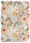 Világos rózsaszín kézi szövésű gyapjú szőnyeg 200x290 cm Daphne Shaped Floral – Flair Rugs