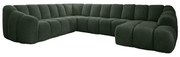 Sötétzöld sarokkanapé (bal oldali-U alakú) Shell – Miuform