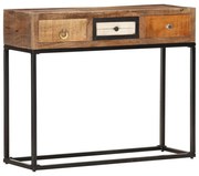 aranyszínű tömör újrahasznosított fa tálalóasztal 90x30x75 cm