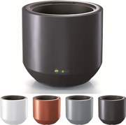 Nagy virágtartó 59L modern kerek D 47cm H 42cm antracit matt betéttel 31L