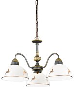 Kolarz 731.83.150 - Láncra függesztett NONNA csillár 3xE27/75W/230V szarvasagancs rózsaarany