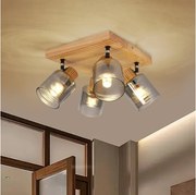 Brilagi - HYGGE spotlámpa 4xE14/15W/230V fa/füstszínű