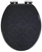 WENKO 22977100-WC-ülőke BELLEVUE 35,5x42,5 cm antracit/ezüst