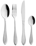 Ezüstszínű rozsdamentes acél evőeszköz készlet 24 db-os Satin – Orion