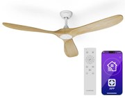 Klarstein Bahama Breeze Smart Mennyezeti ventilátor, masszív fa rotorlapátok, távirányító + vezérlés alkalmazás segítségével