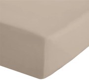 Világosbarna gumis perkál lepedő 150x200 cm Easy Iron Percale – Catherine Lansfield