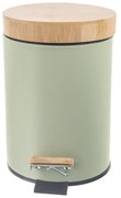 Világoszöld fém pedálos szemetes 3 l Greenish – Orion