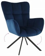 KOMODO forgó fotel kék/fekete lábak