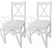 2 db fehér fenyőfa étkezőszék