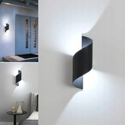 Led Fali Lámpa Fekete Modern 10W 3000K IP65