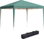 Outsunny Pavilon kb. 3x3m, vízlepergető Stabil Téli Takaró, Összecsukható Pavilon, UV Védelem, Összecsukható Parti Sátor Kerti Sátor Táskával, Kerti P