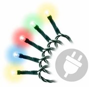 NEXOS Fényfüzér 4 m 40 LED színes zöld kábel