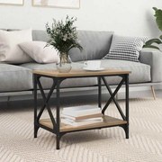 Oldal asztal kézműves tölgy 55 x 38 x 45 cm Faanyag