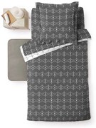 Sötétszürke egyszemélyes pamut paplanhuzat 140x200 cm Aristide – douceur d'intérieur