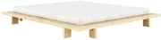 Natúr színű borovi fenyő franciaágy ágyráccsal 160x200 cm Japan – Karup Design