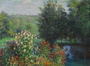 Reprodukció The Rose Bushes in the Garden at Montgeron (1876), Claude Monet