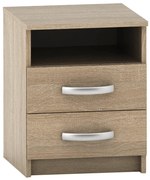 BETTY éjjeliszekrény két fiókkal, sonoma tölgy