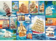 Vitorlás hajók fa puzzle