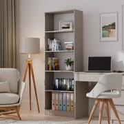 R60 polcos szekrény, könyvtartó, 60x182x30 cm, agyag színű