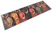 mosható kanál- és fűszermintás bársony konyhaszőnyeg 45x150 cm