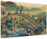 Kép - Katsushika Hokusai, Ariwara no Narihirafrom the series One Hundred, Poems Explained by the Nurse (Hyakunin isshu uba ga etoki), reprodukciók (90x60 cm)