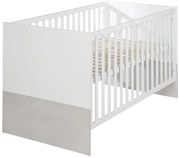 Fehér-világosszürke babaágy 70x140 cm Julia – Roba