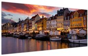 Kép - Nyhavn, Koppenhága (120x50 cm)