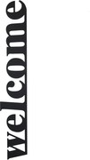 Fém fali dekoráció, welcome, 18x98 cm