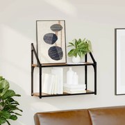 Falpolc polcokkal tárolóval Régi fa 60 x 21 x 51 cm Faanyag