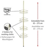 WENKO 24569100-Sarokpolc DOLCEDO 31x275 cm aranyszínű