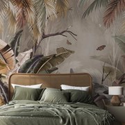 Fotótapéta – Dzsungel a falon pillangókkal (147x102 cm)